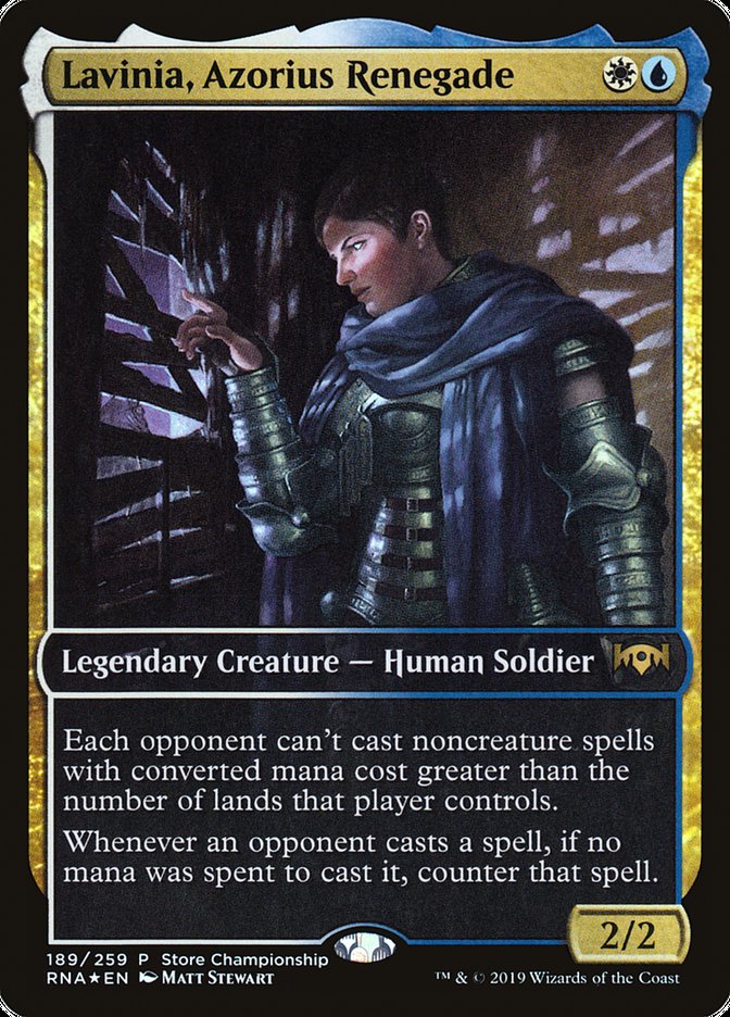 Lavinia, Azorius Renegade (Store Championship) (Full Art) [Ravnica Allegiance Promos] | Boutique FDB TCG