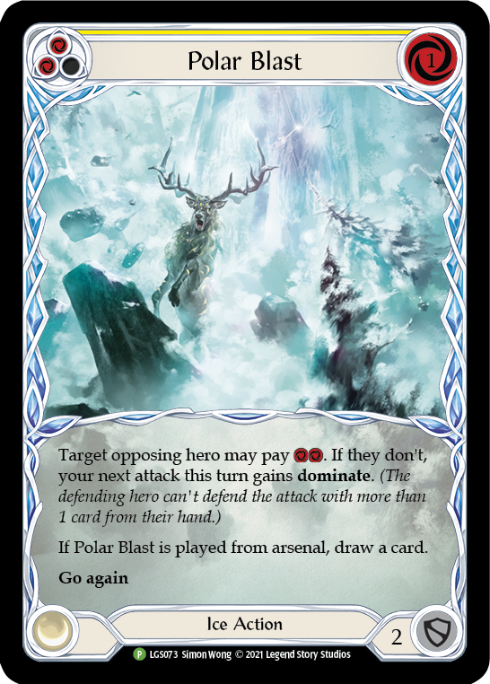 Polar Blast (Yellow) [LGS073] (Promo)  Rainbow Foil | Boutique FDB TCG