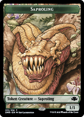 Zombie // Saproling Double-Sided Token [Dominaria Remastered Tokens] | Boutique FDB TCG