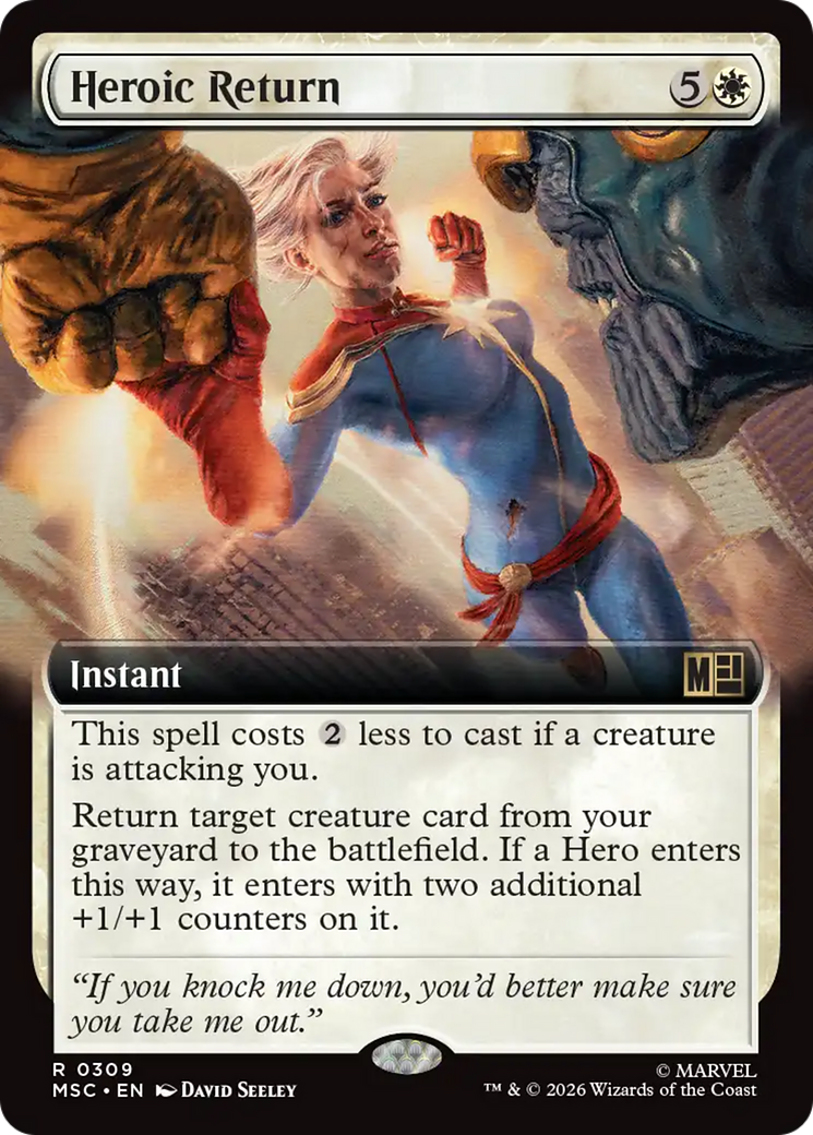 Heroic Return (Extended Art) [Marvel Super Heroes Commander] | Boutique FDB TCG