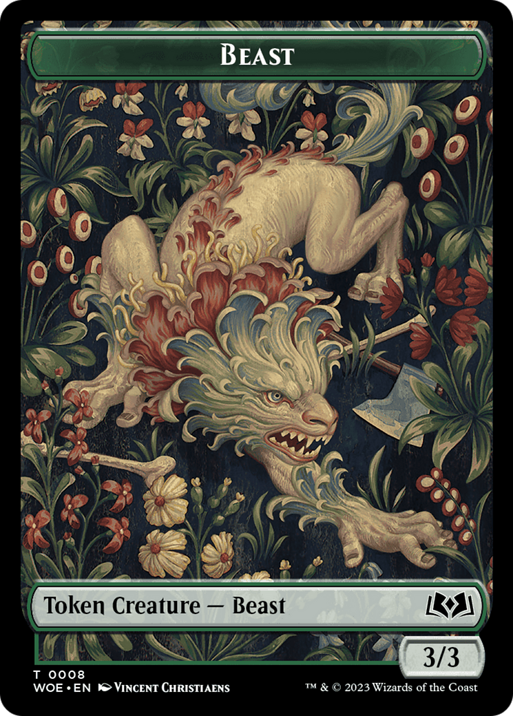 Beast Token [Wilds of Eldraine Tokens] | Boutique FDB TCG