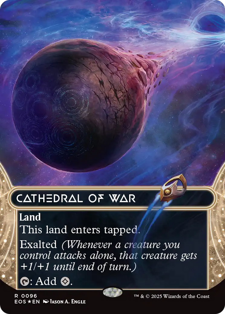 Cathedral of War (0096) (Borderless) (Galaxy Foil) [Edge of Eternities: Stellar Sights] | Boutique FDB TCG