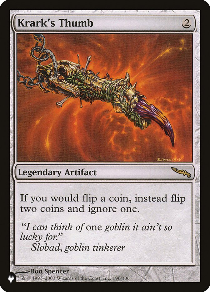Krark's Thumb [The List] | Boutique FDB TCG