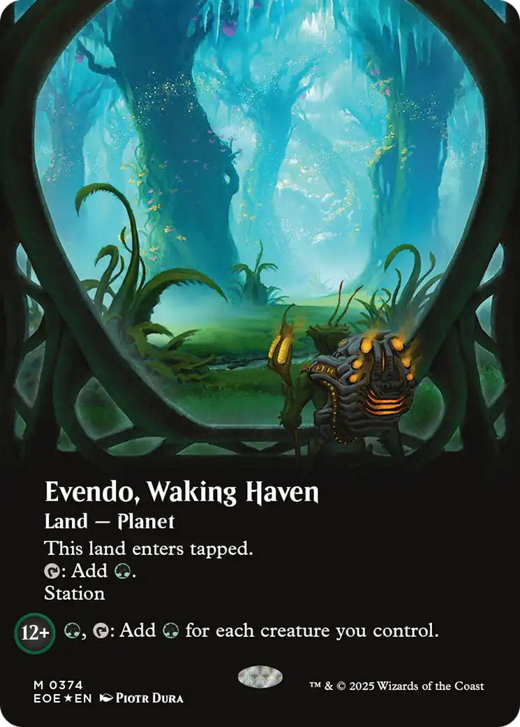 Evendo, Waking Haven (Borderless) (Galaxy Foil) [Edge of Eternities] | Boutique FDB TCG