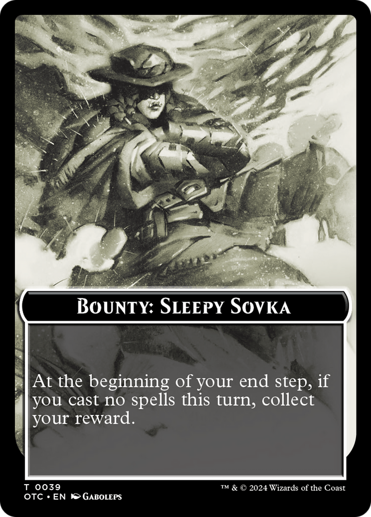 Bounty: Sleepy Sovka // Bounty Rules Double-Sided Token [Outlaws of Thunder Junction Commander Tokens] | Boutique FDB TCG