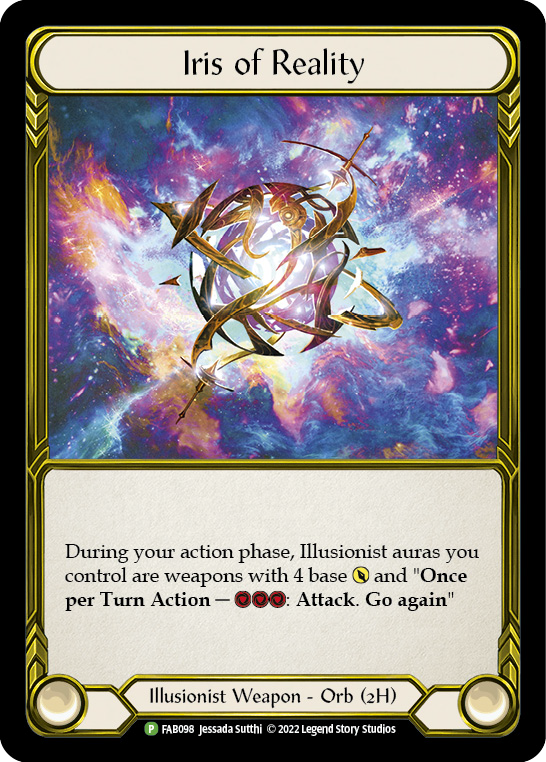 Iris of Reality (Golden) [FAB098] (Promo)  Cold Foil | Boutique FDB TCG