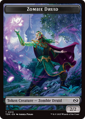 Zombie Druid // Treasure Double-Sided Token [Tarkir: Dragonstorm Tokens] | Boutique FDB TCG
