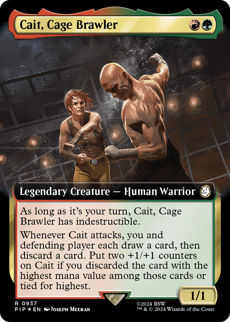 Cait, Cage Brawler (Extended Art) (Surge Foil) [Fallout] | Boutique FDB TCG