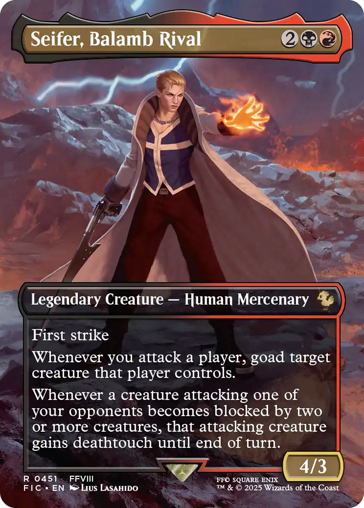 Seifer, Balamb Rival (Borderless) [FINAL FANTASY Commander] | Boutique FDB TCG