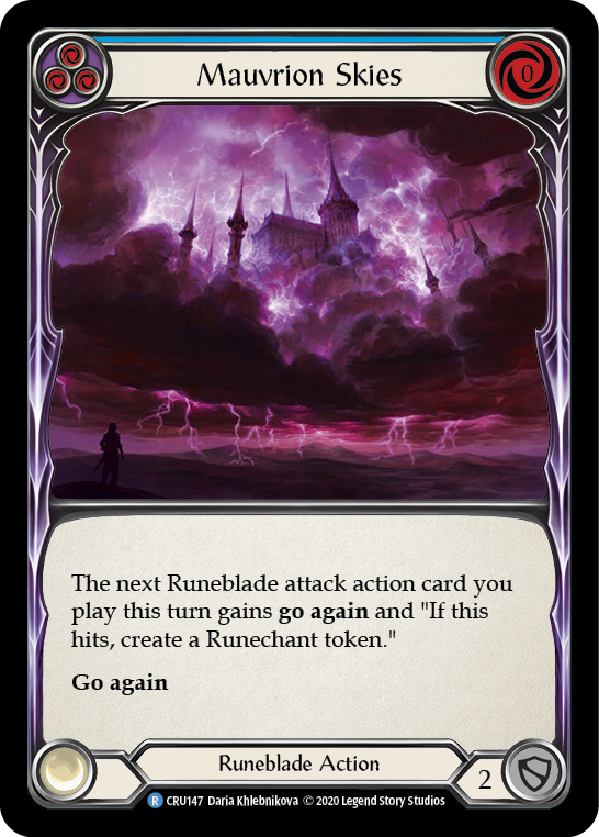 Mauvrion Skies (Blue) [CRU147] (Crucible of War)  1st Edition Rainbow Foil | Boutique FDB TCG