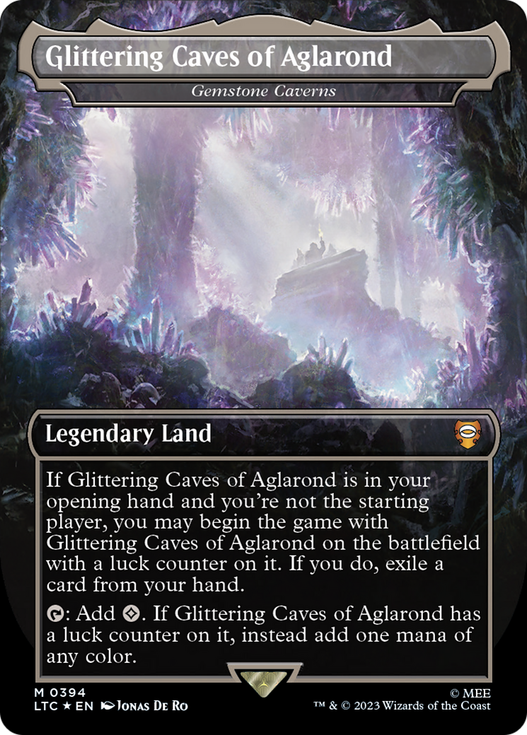 Glittering Caves of Aglarond - Gemstone Caverns (Surge Foil Realms and Relics) [The Lord of the Rings: Tales of Middle-Earth Commander] | Boutique FDB TCG