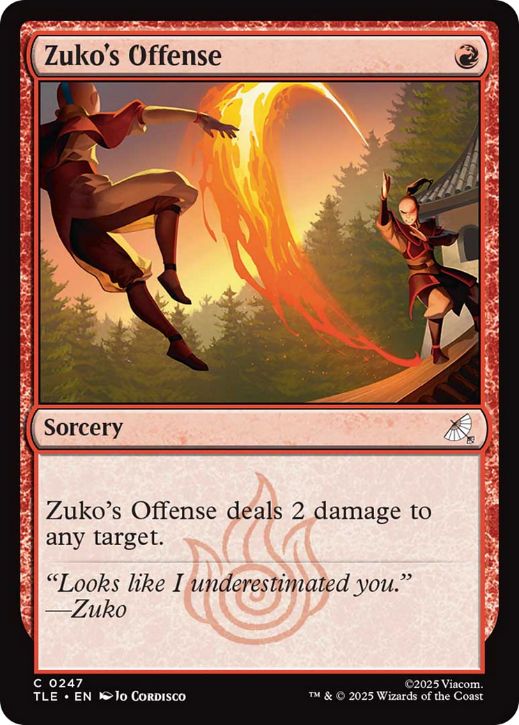 Zuko's Offense [Avatar: The Last Airbender: Eternal-Legal] | Boutique FDB TCG