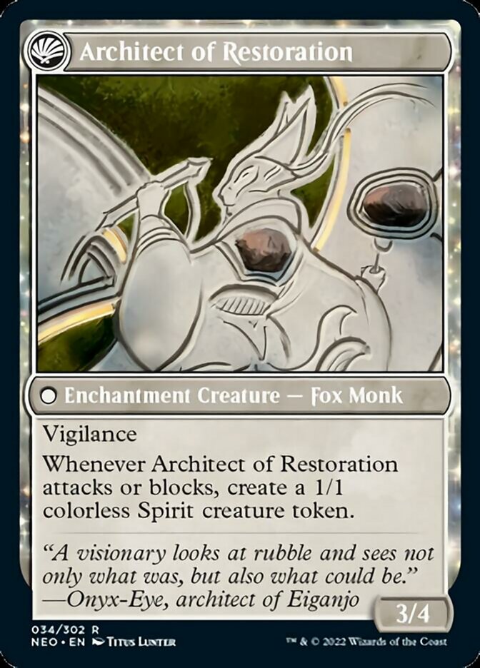 The Restoration of Eiganjo // Architect of Restoration [Kamigawa: Neon Dynasty] | Boutique FDB TCG