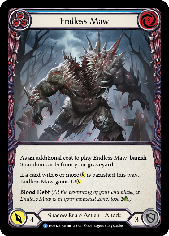 Endless Maw (Blue) [MON128] (Monarch)  1st Edition Normal | Boutique FDB TCG