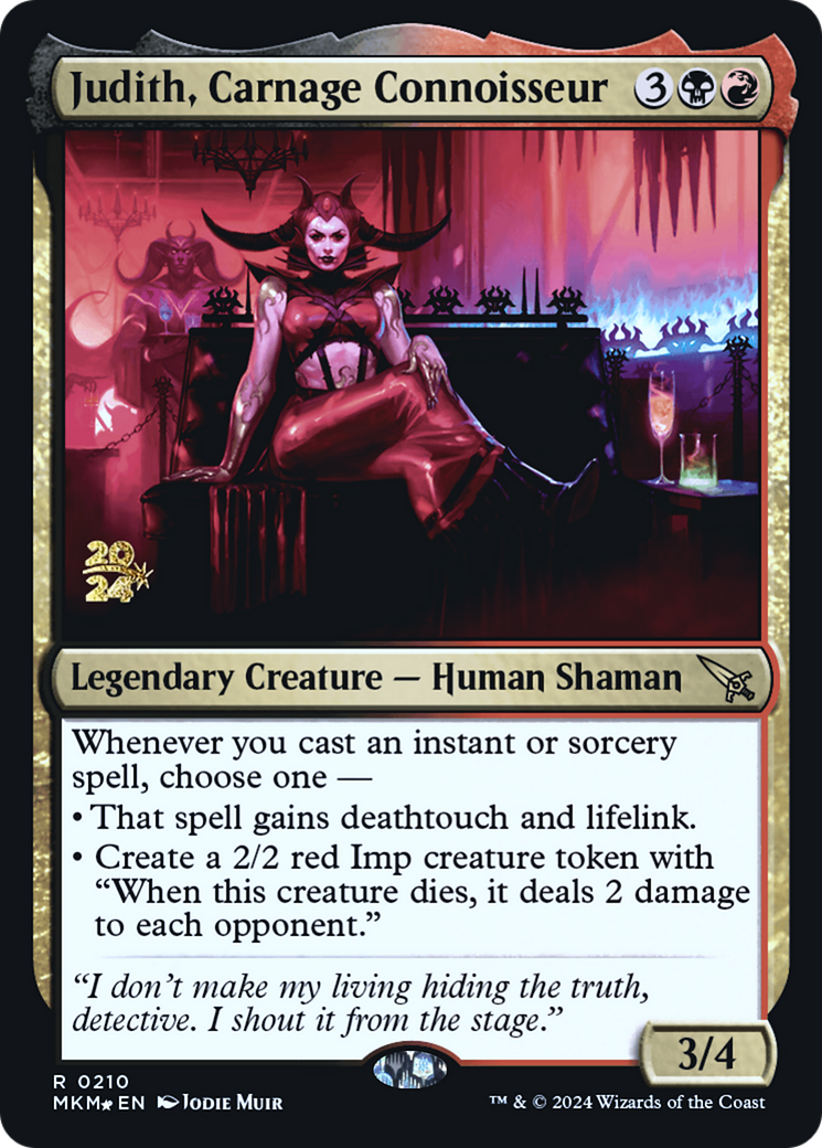 Judith, Carnage Connoisseur [Murders at Karlov Manor Prerelease Promos] | Boutique FDB TCG