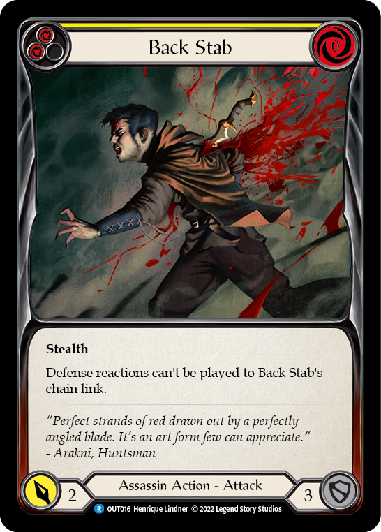 Back Stab (Yellow) [OUT016] (Outsiders) | Boutique FDB TCG