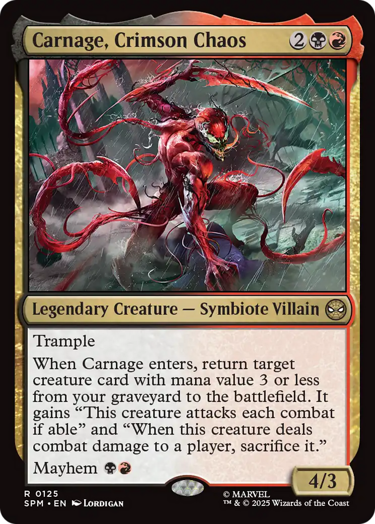 Carnage, Crimson Chaos [Marvel's Spider-Man] | Boutique FDB TCG
