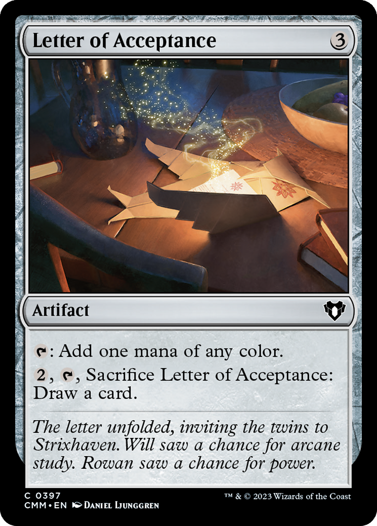 Letter of Acceptance [Commander Masters] | Boutique FDB TCG