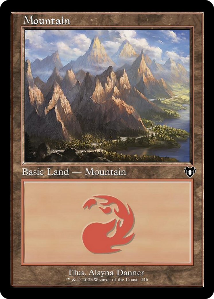 Mountain (446) (Retro) [Commander Masters] | Boutique FDB TCG