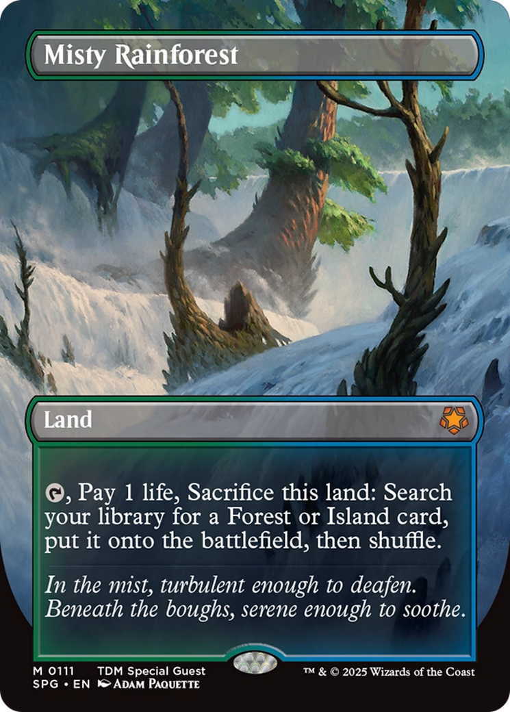 Misty Rainforest (Borderless) [Tarkir: Dragonstorm Special Guests] | Boutique FDB TCG