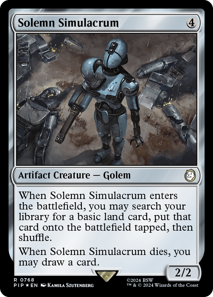 Solemn Simulacrum (Surge Foil) [Fallout] | Boutique FDB TCG