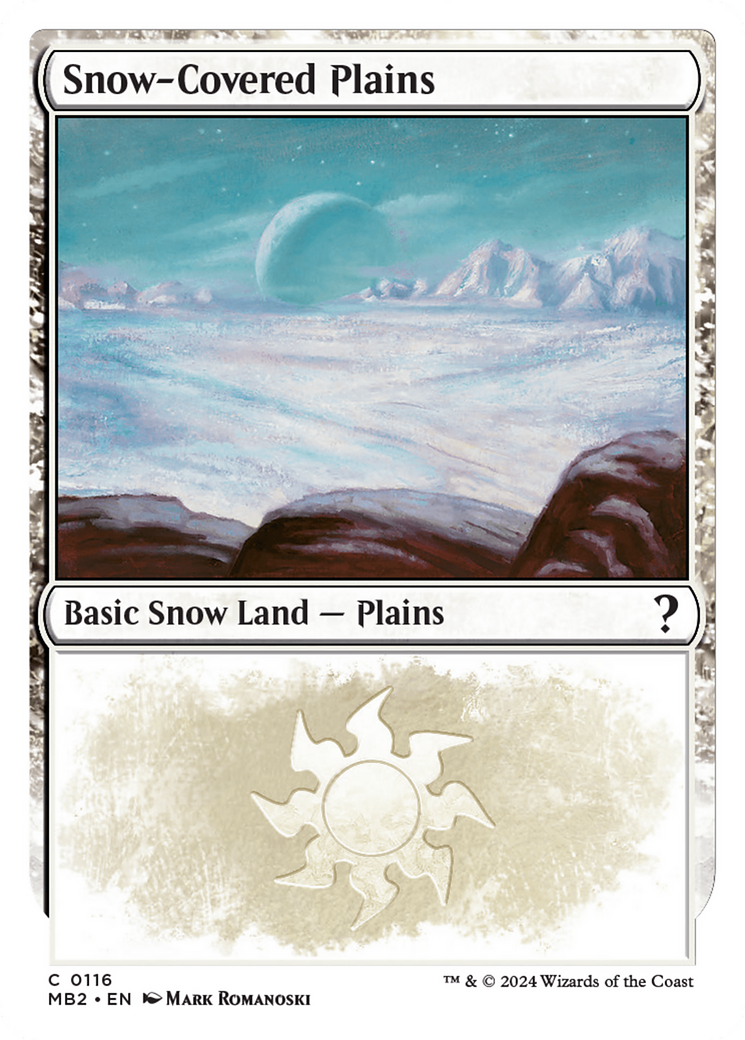 Snow-Covered Plains (White Border) [Mystery Booster 2] | Boutique FDB TCG