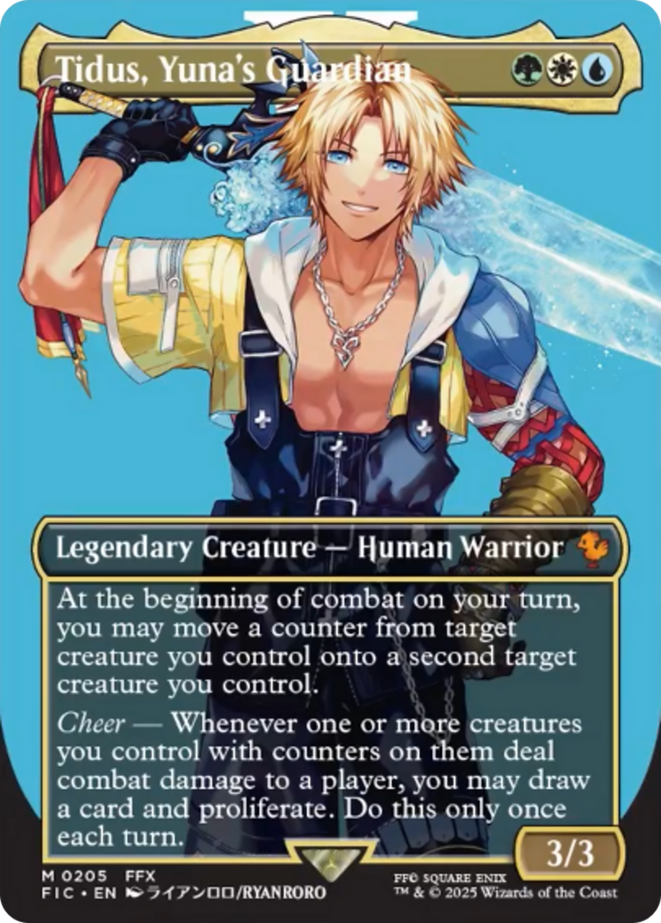 Tidus, Yuna's Guardian (Borderless) [FINAL FANTASY Commander] | Boutique FDB TCG