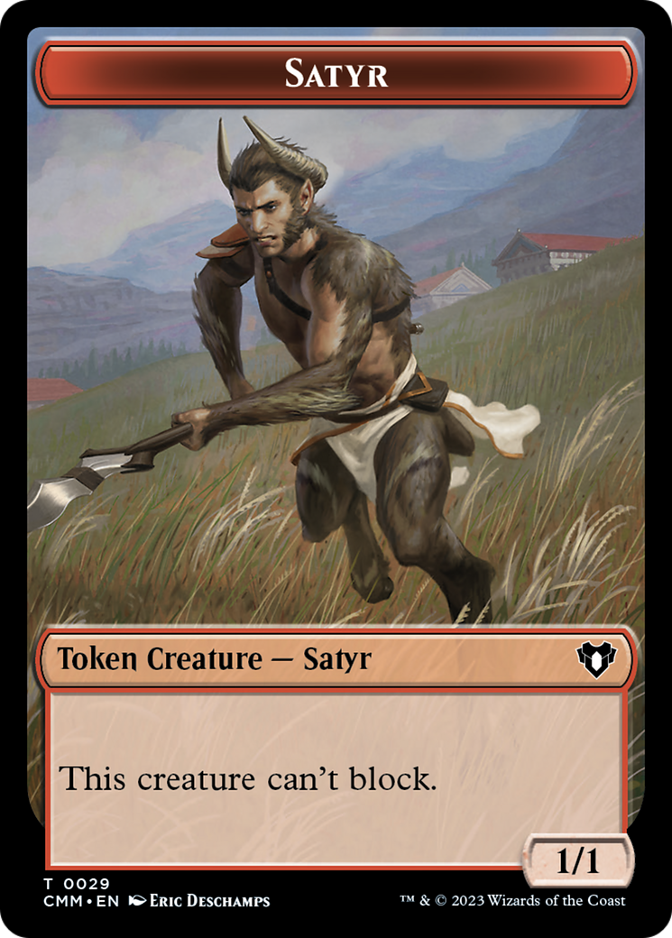 Satyr Token [Commander Masters Tokens] | Boutique FDB TCG