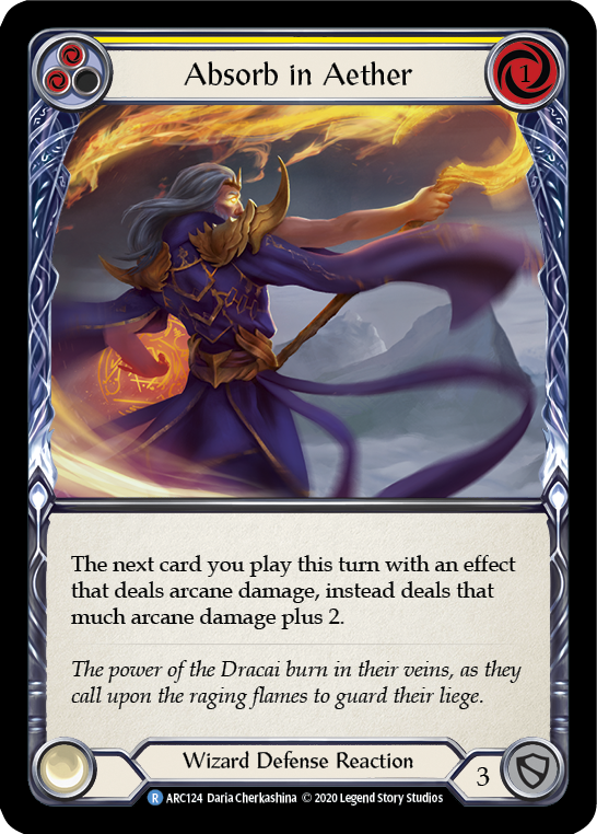 Absorb in Aether (Yellow) [U-ARC124] (Arcane Rising Unlimited)  Unlimited Rainbow Foil | Boutique FDB TCG