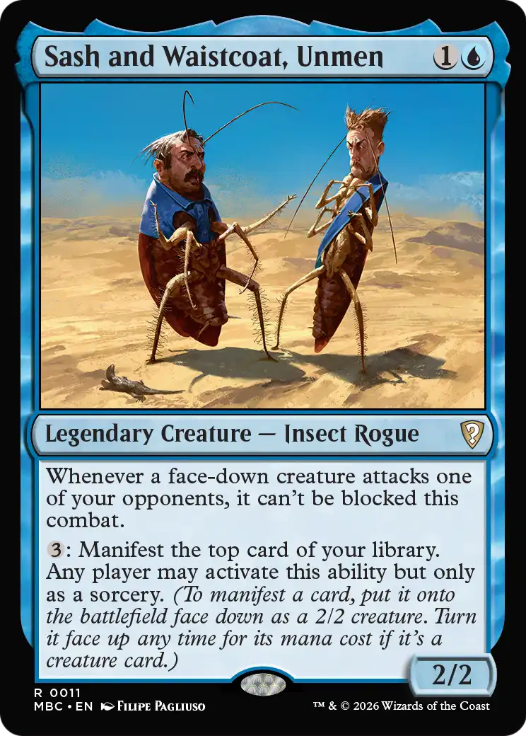 Sash and Waistcoat, Unmen [Mystery Booster: Commander Edition] | Boutique FDB TCG