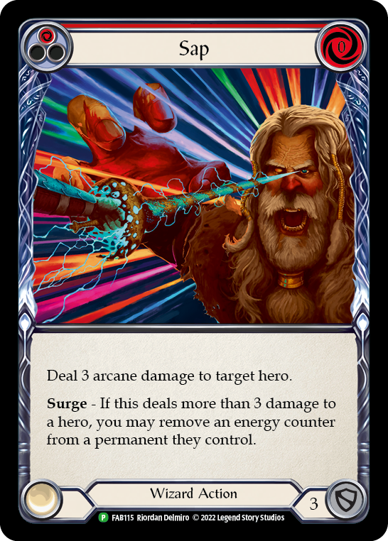 Sap (Red) [FAB115] (Promo)  Rainbow Foil | Boutique FDB TCG