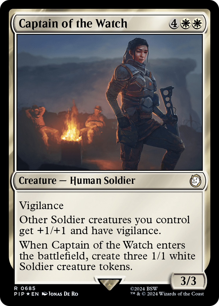 Captain of the Watch (Surge Foil) [Fallout] | Boutique FDB TCG