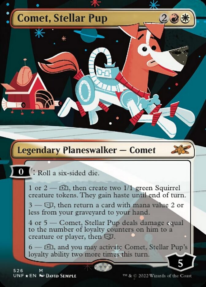 Comet, Stellar Pup (Borderless) (Galaxy Foil) [Unfinity] | Boutique FDB TCG