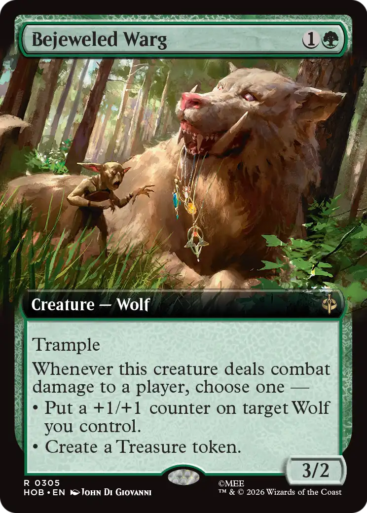 Bejeweled Warg (Extended Art) [The Hobbit] | Boutique FDB TCG