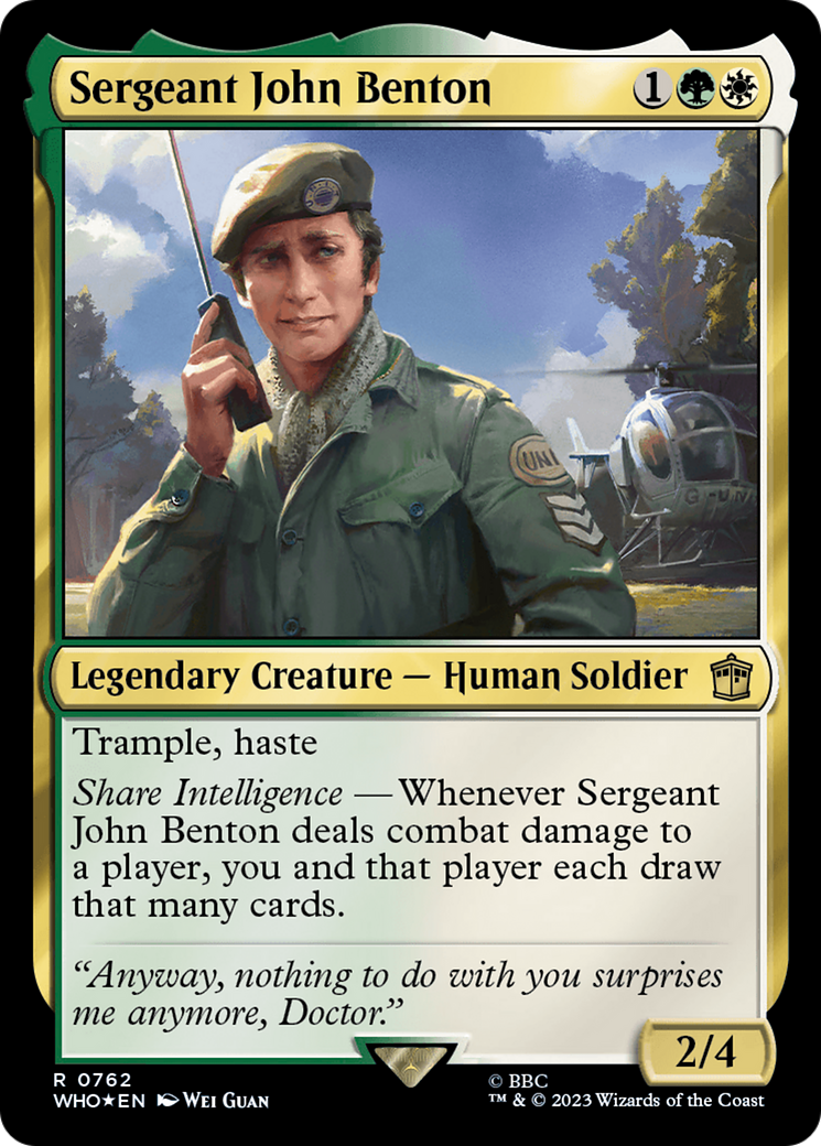 Sergeant John Benton (Surge Foil) [Doctor Who] | Boutique FDB TCG