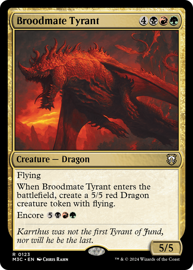 Broodmate Tyrant (Extended Art) (Ripple Foil) [Modern Horizons 3 Commander] | Boutique FDB TCG