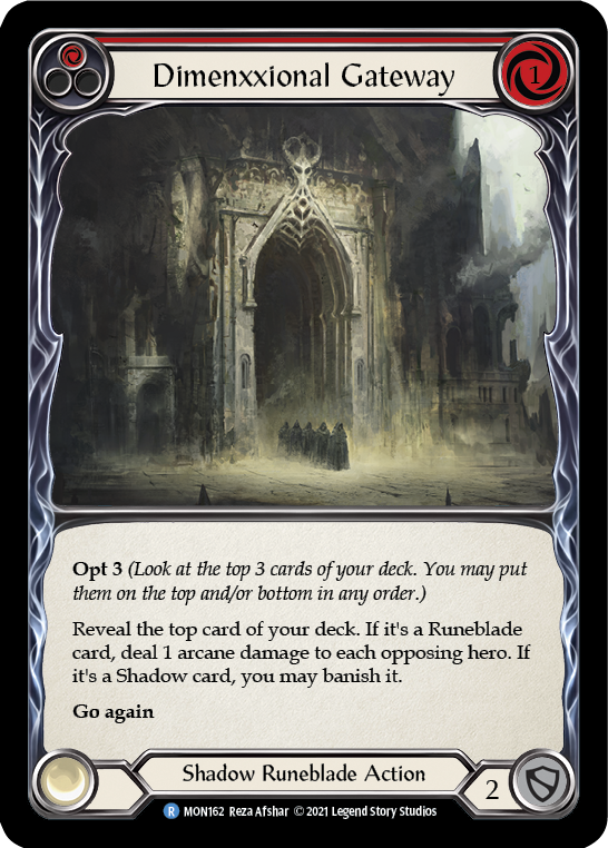 Dimenxxional Gateway (Red) [MON162] (Monarch)  1st Edition Normal | Boutique FDB TCG