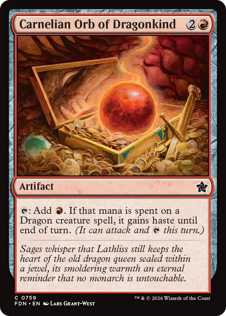 Carnelian Orb of Dragonkind (0759) [Foundations] | Boutique FDB TCG