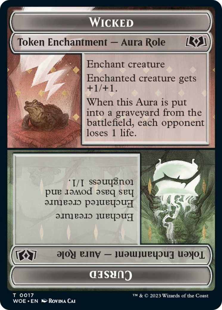 Wicked Role / Cursed Role (WOE) // Treasure (MH3) Double-Sided Token [The List] | Boutique FDB TCG