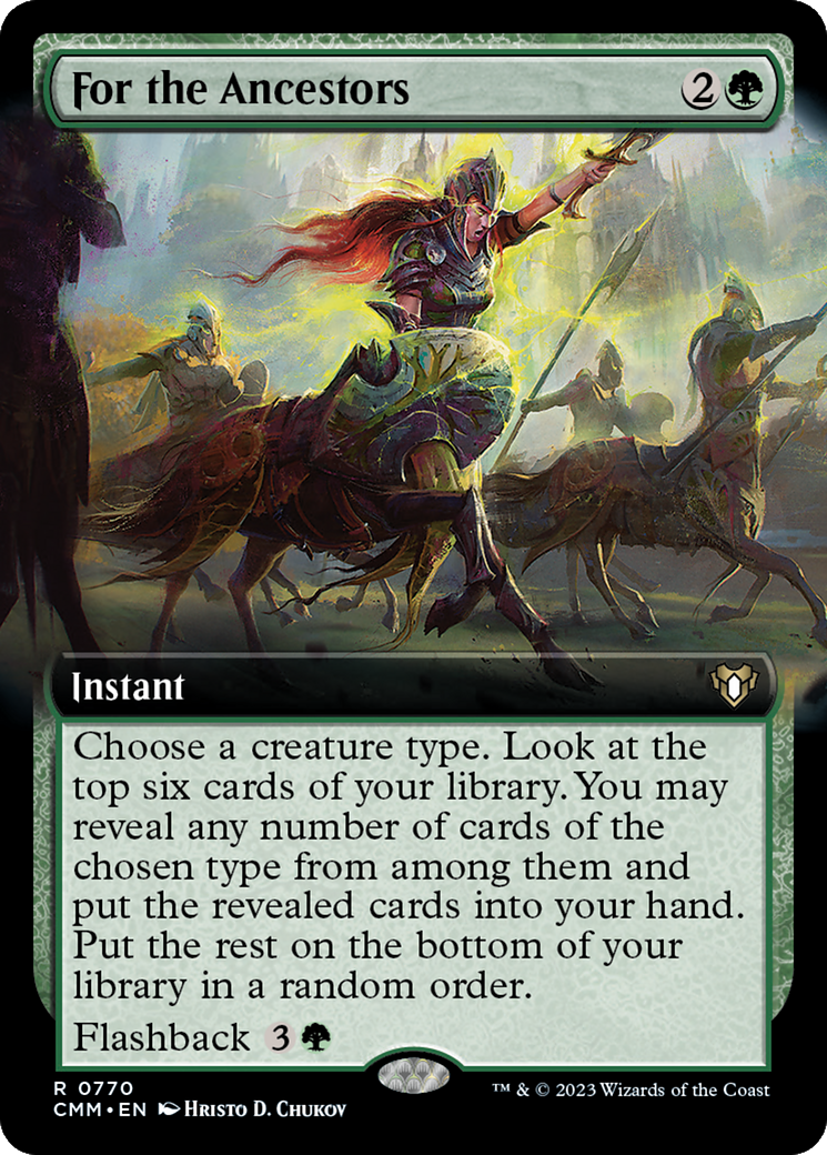 For the Ancestors (Extended Art) [Commander Masters] | Boutique FDB TCG