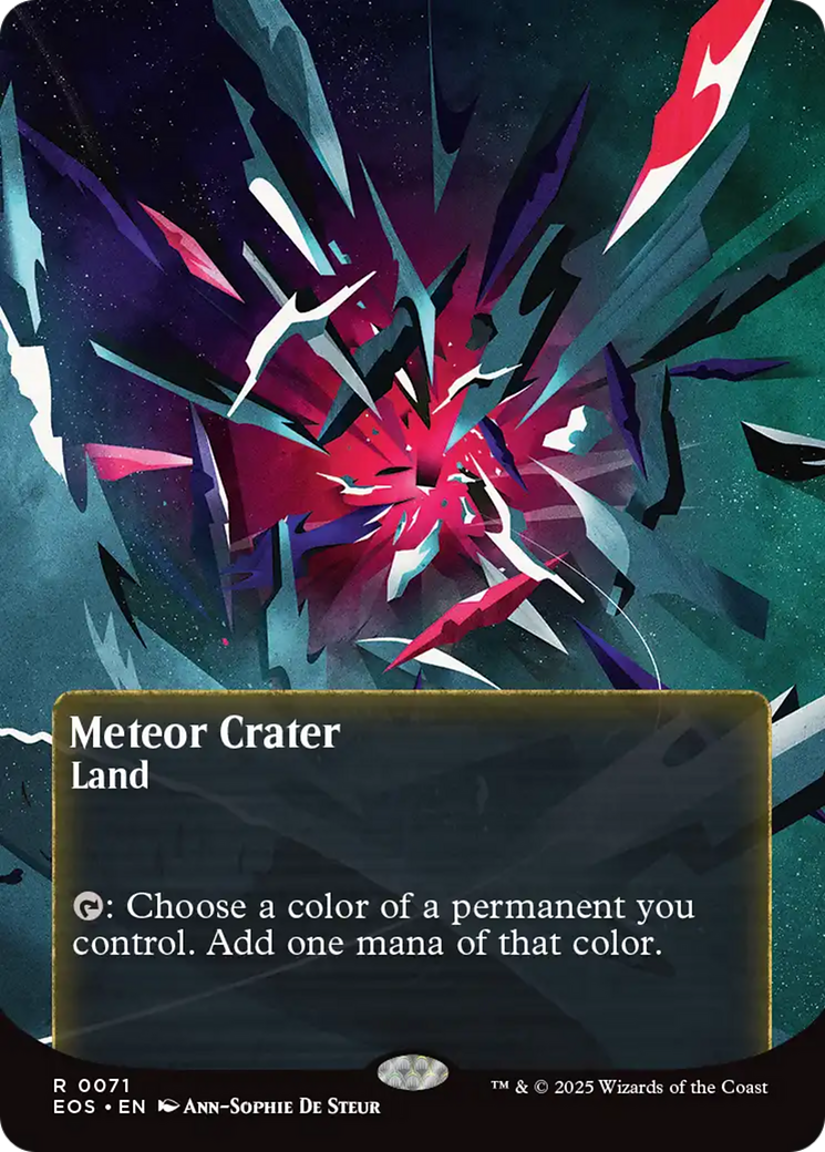 Meteor Crater (0071) (Borderless) [Edge of Eternities: Stellar Sights] | Boutique FDB TCG