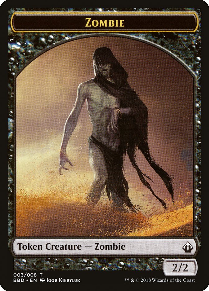 Zombie Token [Battlebond Tokens] | Boutique FDB TCG