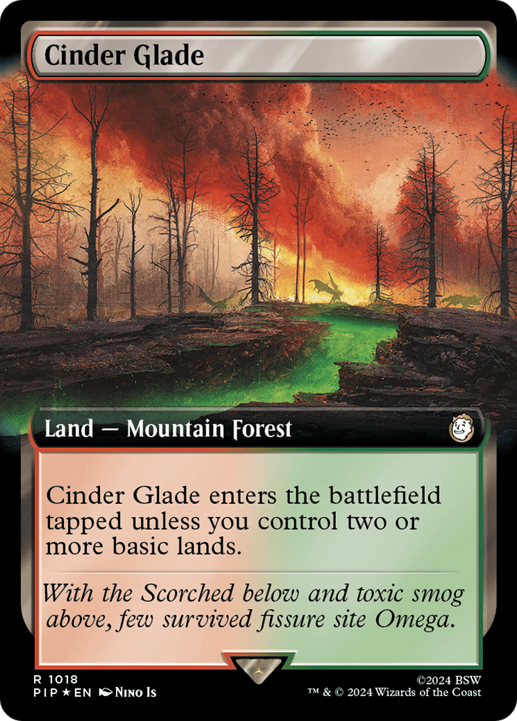 Cinder Glade (Extended Art) (Surge Foil) [Fallout] | Boutique FDB TCG