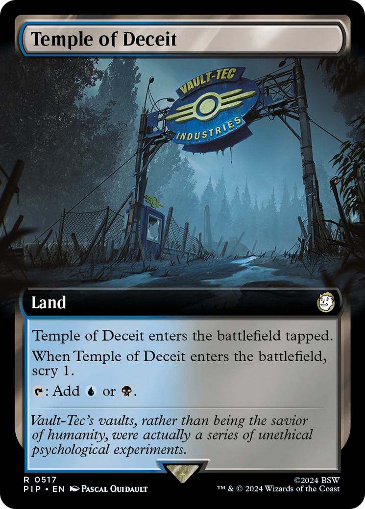 Temple of Deceit (Extended Art) [Fallout] | Boutique FDB TCG