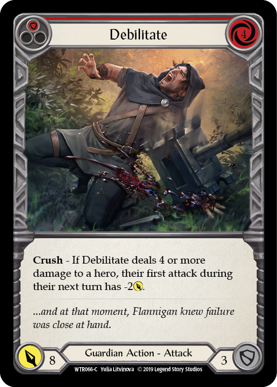 Debilitate (Red) [WTR066-C] (Welcome to Rathe)  Alpha Print Rainbow Foil | Boutique FDB TCG