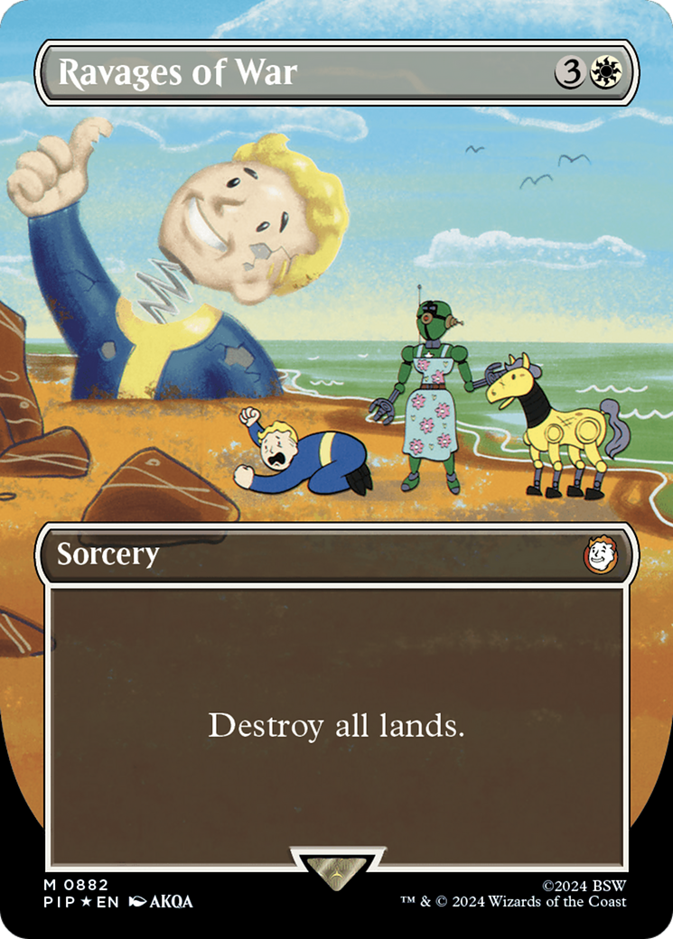 Ravages of War (Borderless) (Surge Foil) [Fallout] | Boutique FDB TCG