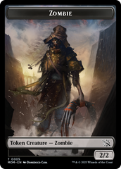 Monk // Zombie Double-Sided Token [March of the Machine Tokens] | Boutique FDB TCG