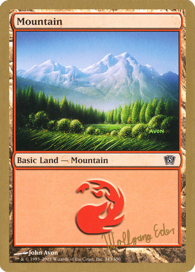 Mountain (we343) (Wolfgang Eder) [World Championship Decks 2003] | Boutique FDB TCG