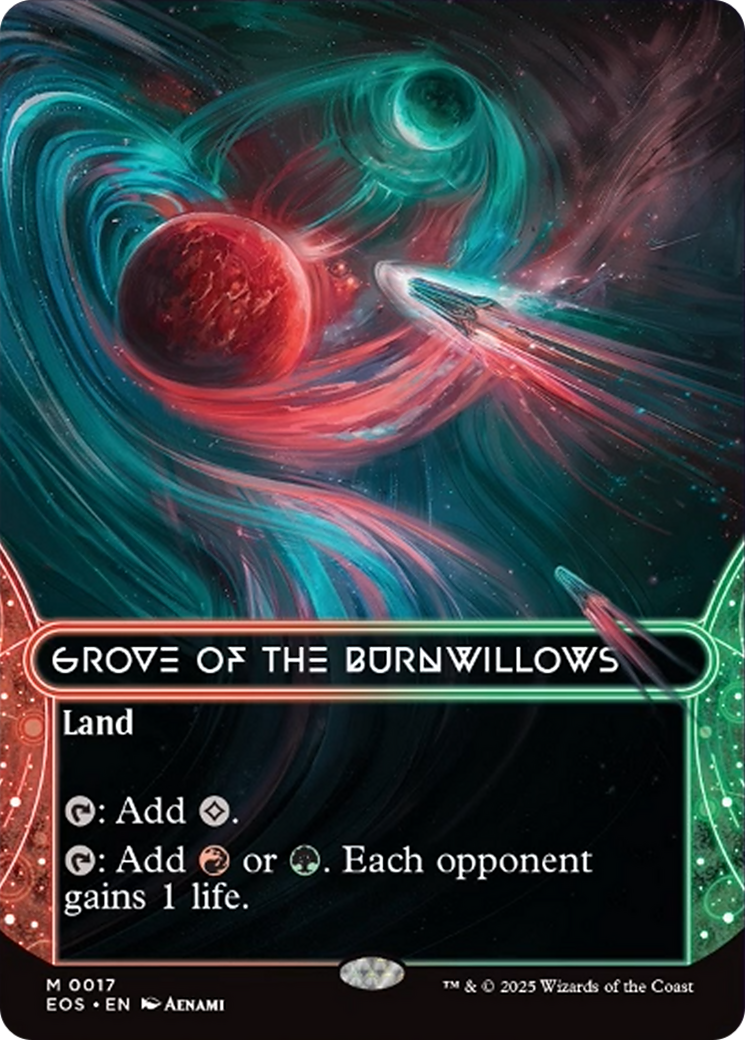 Grove of the Burnwillows (0017) (Borderless) [Edge of Eternities: Stellar Sights] | Boutique FDB TCG