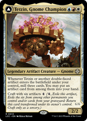 Tetzin, Gnome Champion // The Golden-Gear Colossus [The Lost Caverns of Ixalan Commander] | Boutique FDB TCG